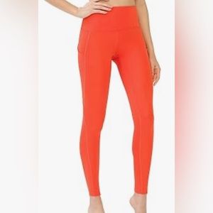 LOS OJOS Yoga Pants High Waist Tummy Control Workout Leggings w/Pockets Women M